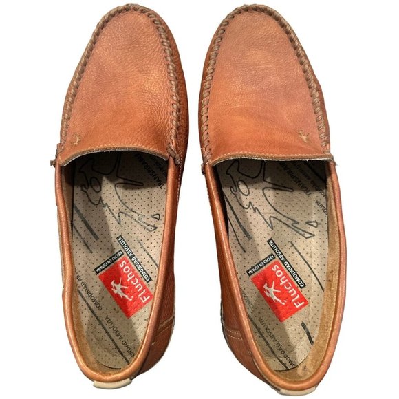 Fluchos Neo Brown Tan Leather Slip on Loafers 7882 Men\'s EU 41.‎ main image 4
